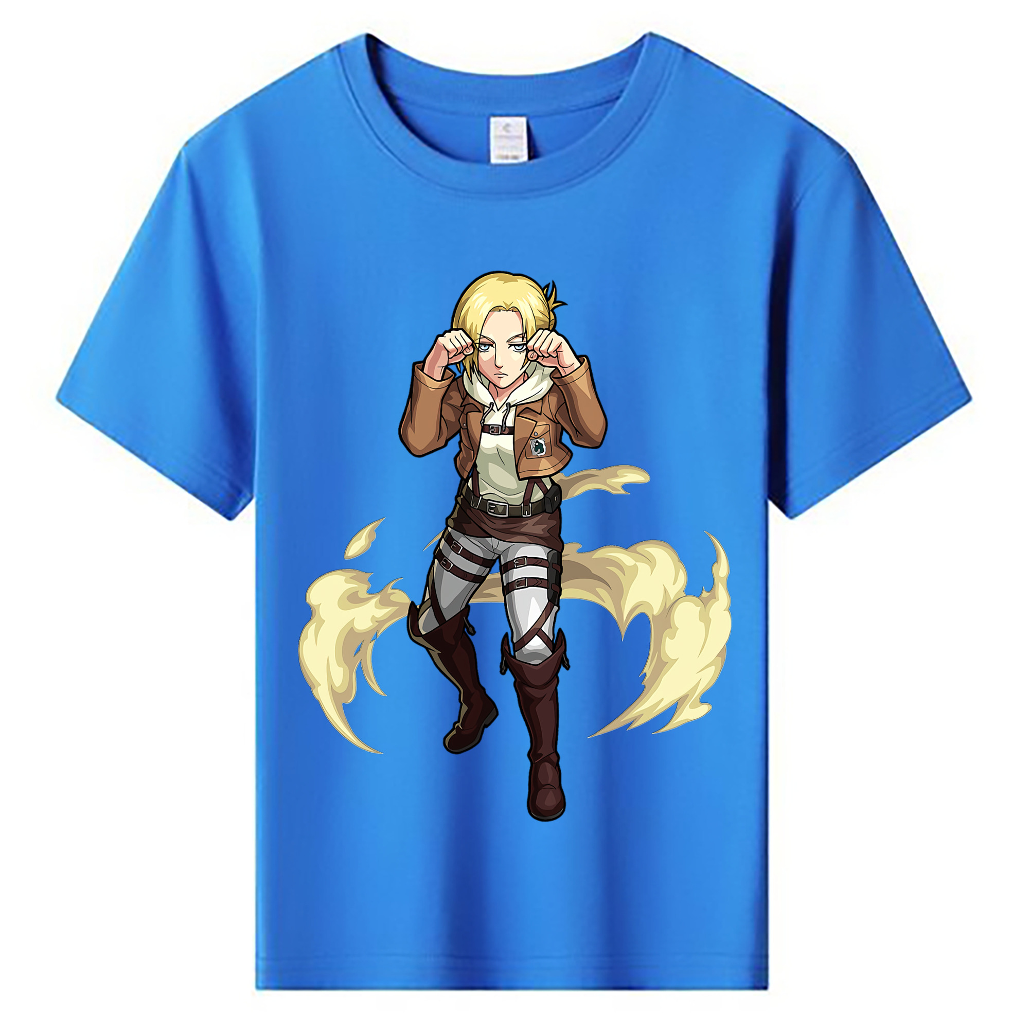 （画像用） 進撃の巨人 アニ・レオンハート Attack on Titan Annie Leonhart 綿100％キッズTシャツ（フロントプリント）